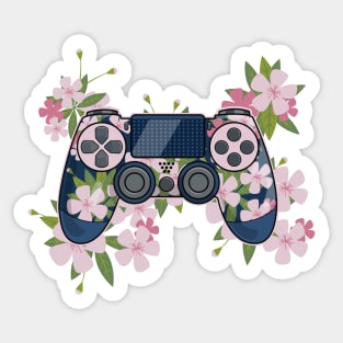 Japanese Sakura Cherry Blossom Video Game Console Controller for Gamer Sticker